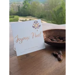 Carte avec message en peinture au vin