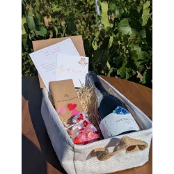 Pack Cadeau Romantique Duo : Vin, Chocolat & Immersion Beaujolais