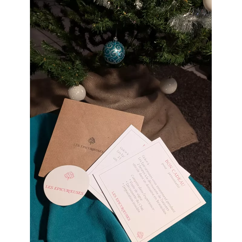 Enveloppe bon cadeau noël 2 personnes - Voyage immersif Les Epicurieuses