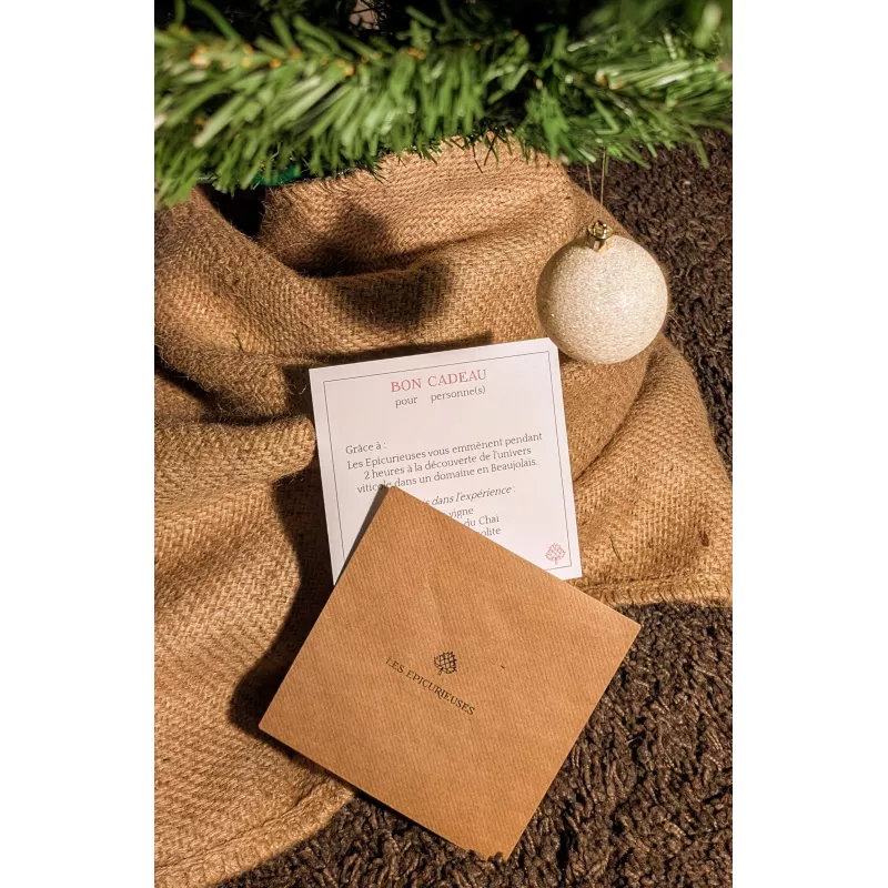 Enveloppe bon cadeau noël - Voyage immersif Les Epicurieuses