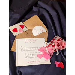 Sachet de cœurs en papier